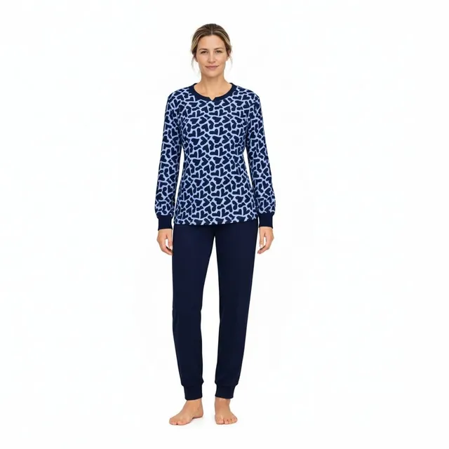 ringella-women-men-damen-schlafanzug-blau-gr-36-baumwolle image 1