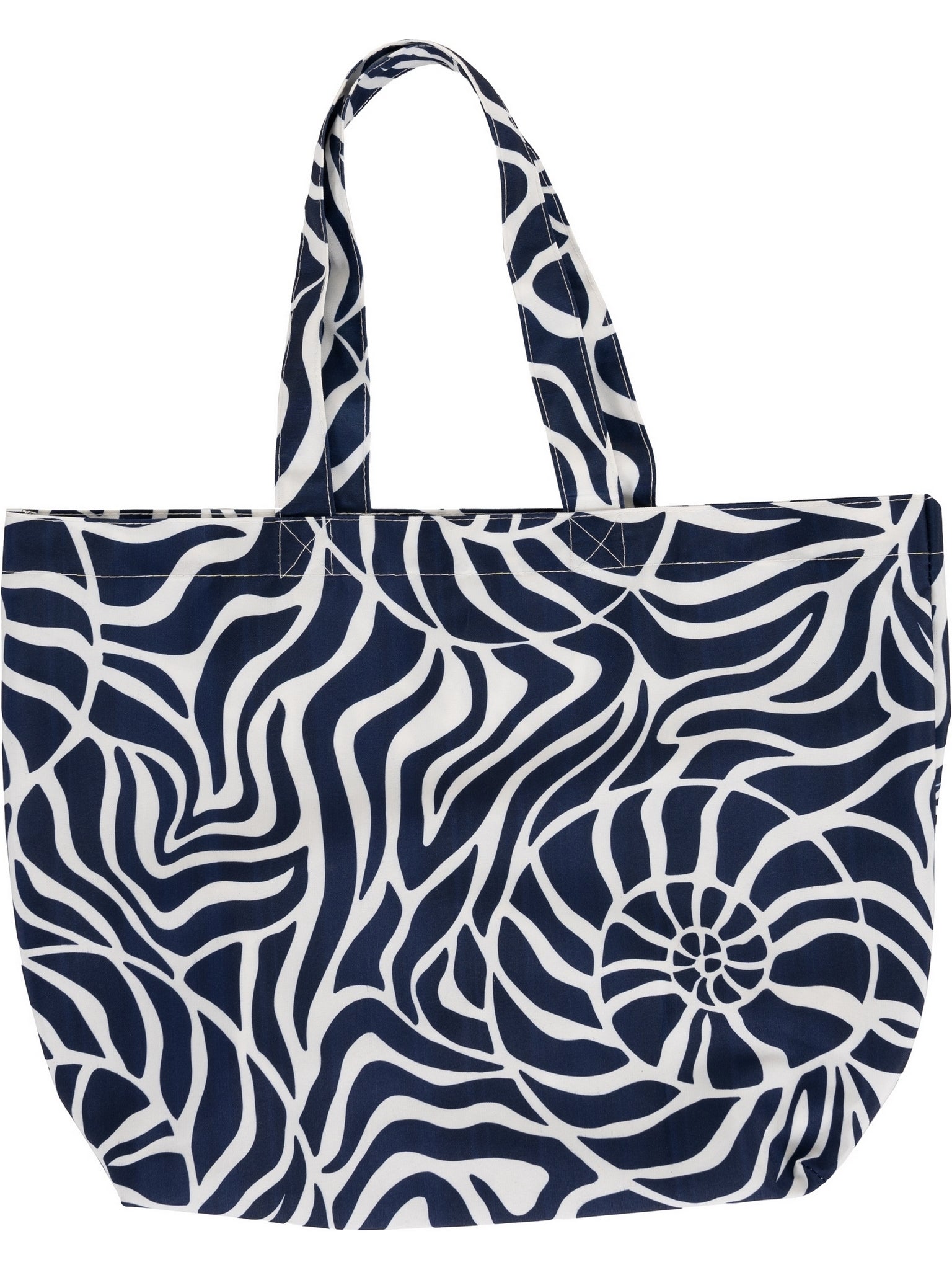 pastunette-animal-shell-strandtasche-wei-blau-canvas image 2