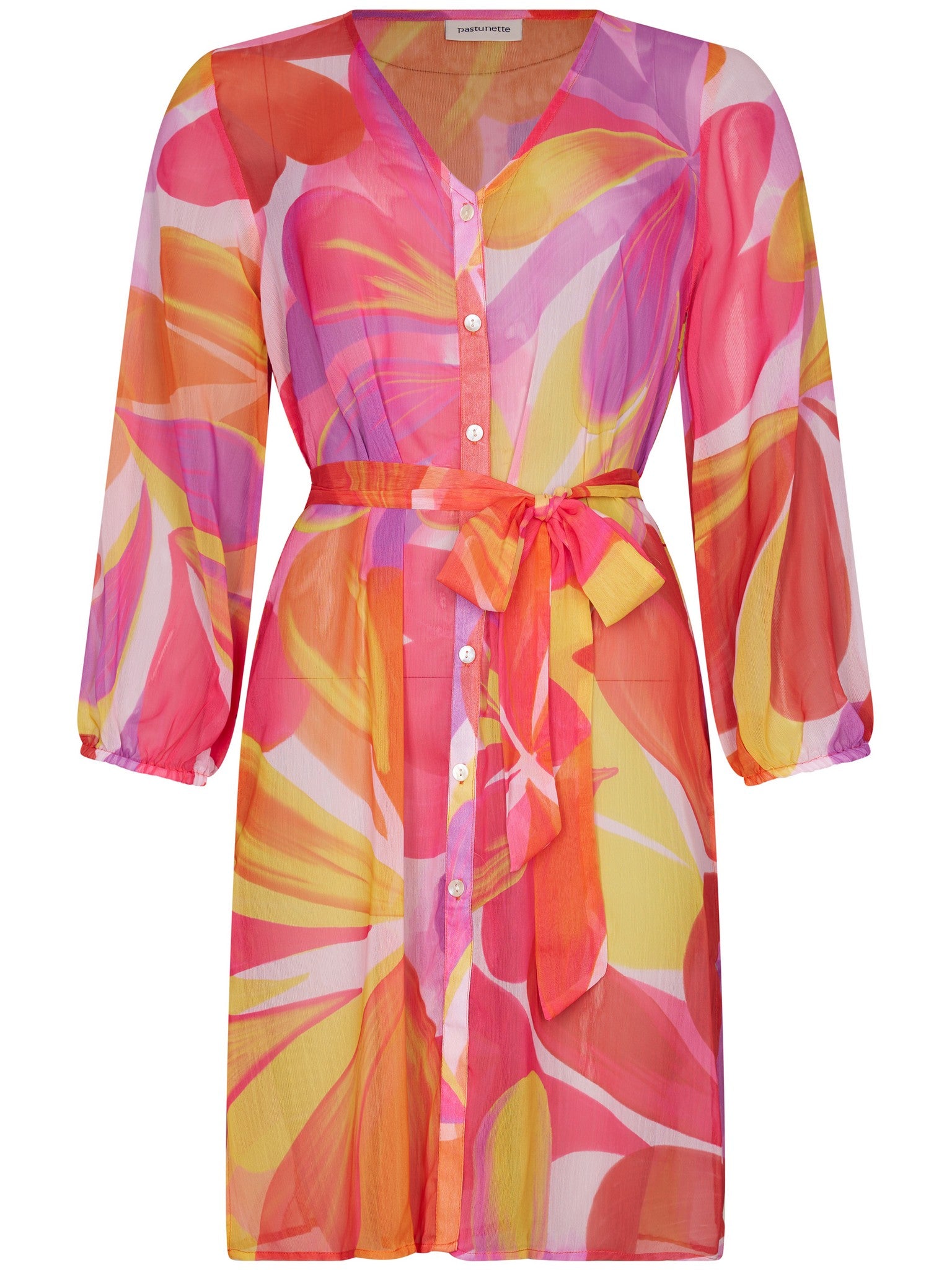 pastunette-tropic-oasis-strandkleid-bunt-blumen-95-cm image 1