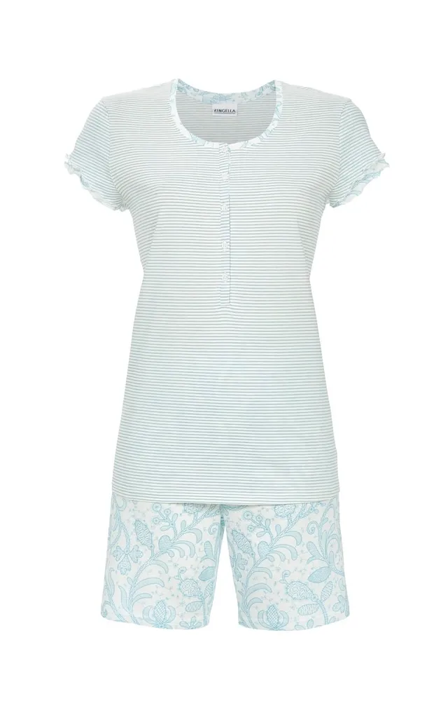 ringella-women-shorty-ringelshirt-floral-shorts-knopfleiste image 1