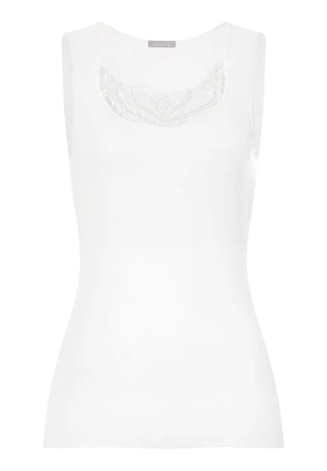 hanro-rosaria-tank-top-off-white-baumwolle-stickerei image 1