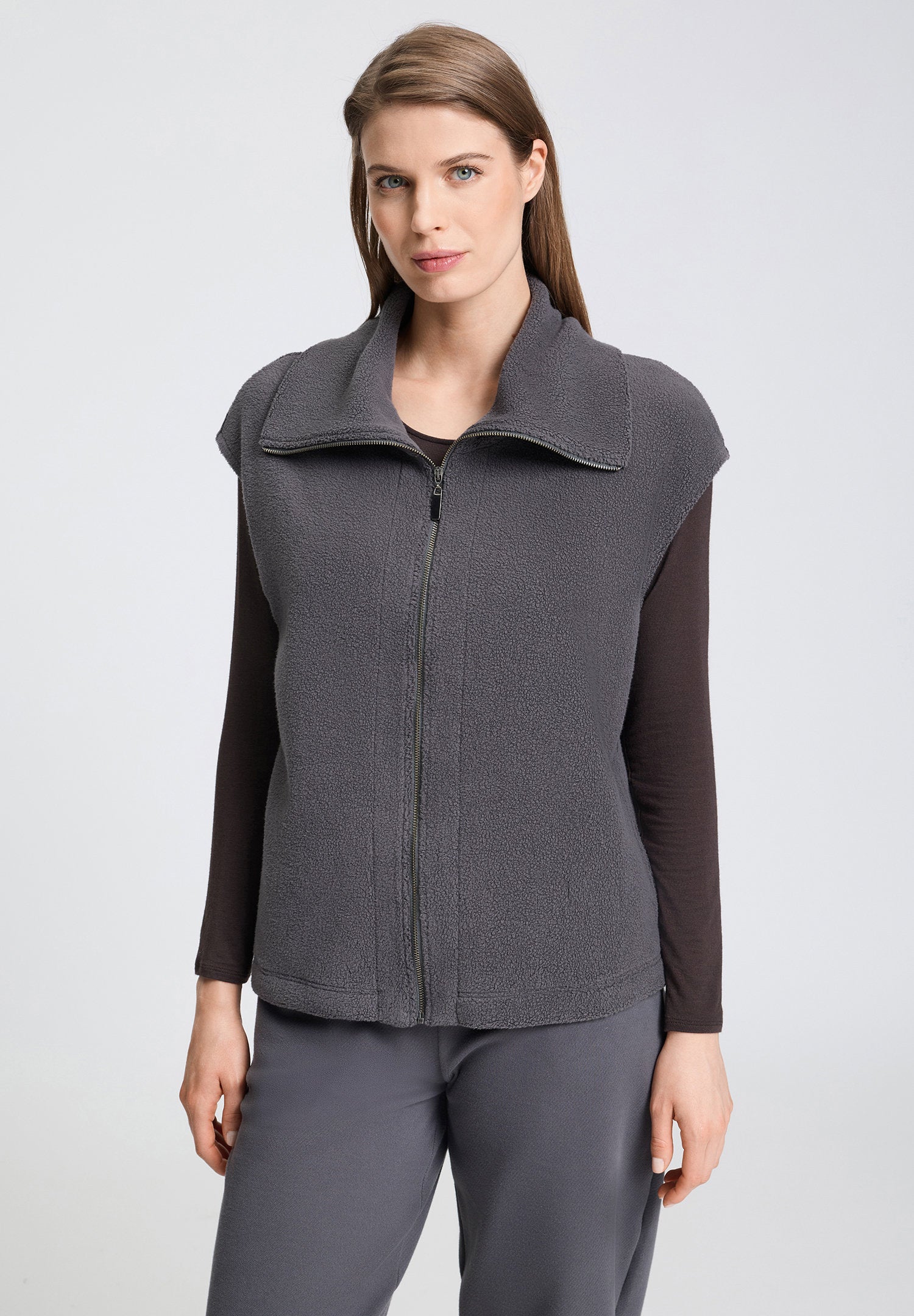 hanro-easy-wear-teddy-weste-rei-verschluss-boulevard-baumwolle image 2