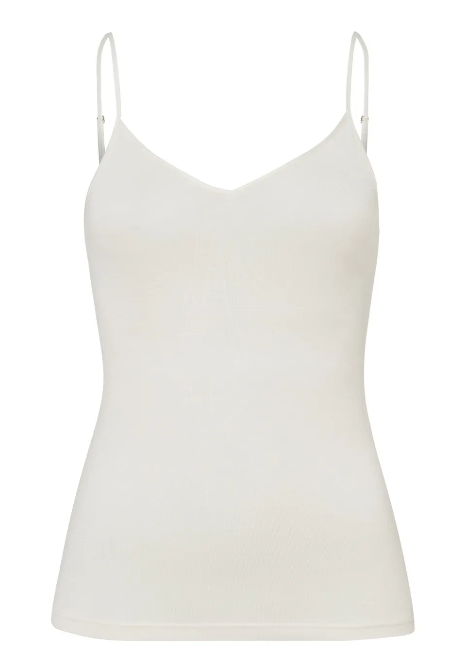hanro-woolen-silk-spaghetti-top-damen-cygne-wolle-seide image 1