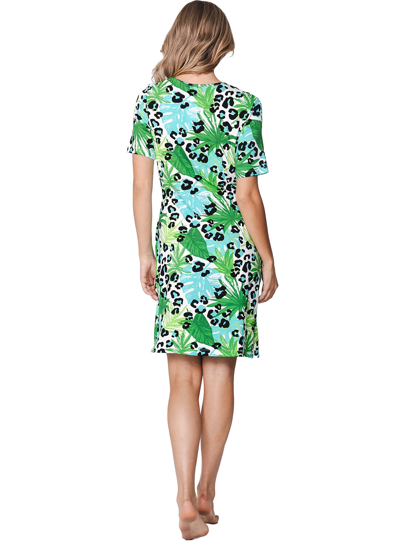 pastunette-jungle-kleid-wei-gr-n-mit-v-ausschnitt image 3