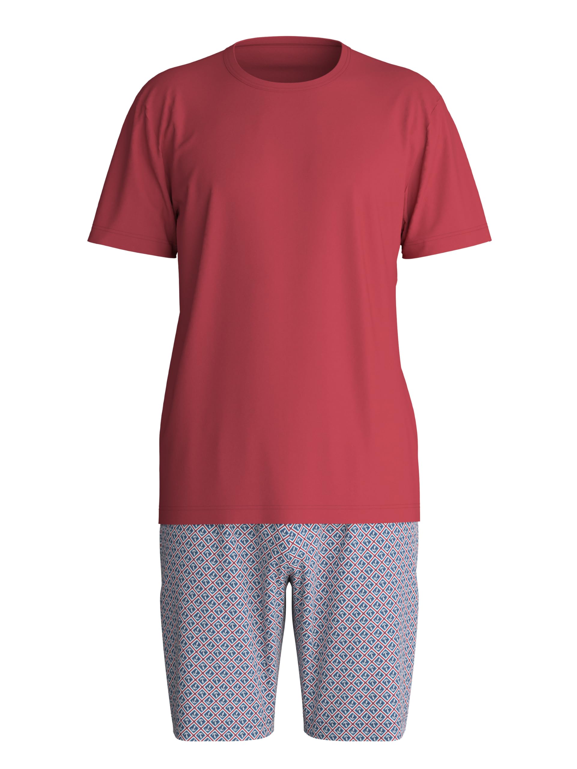 calida-cotton-special-kurz-pyjama-herren-garnet image 4