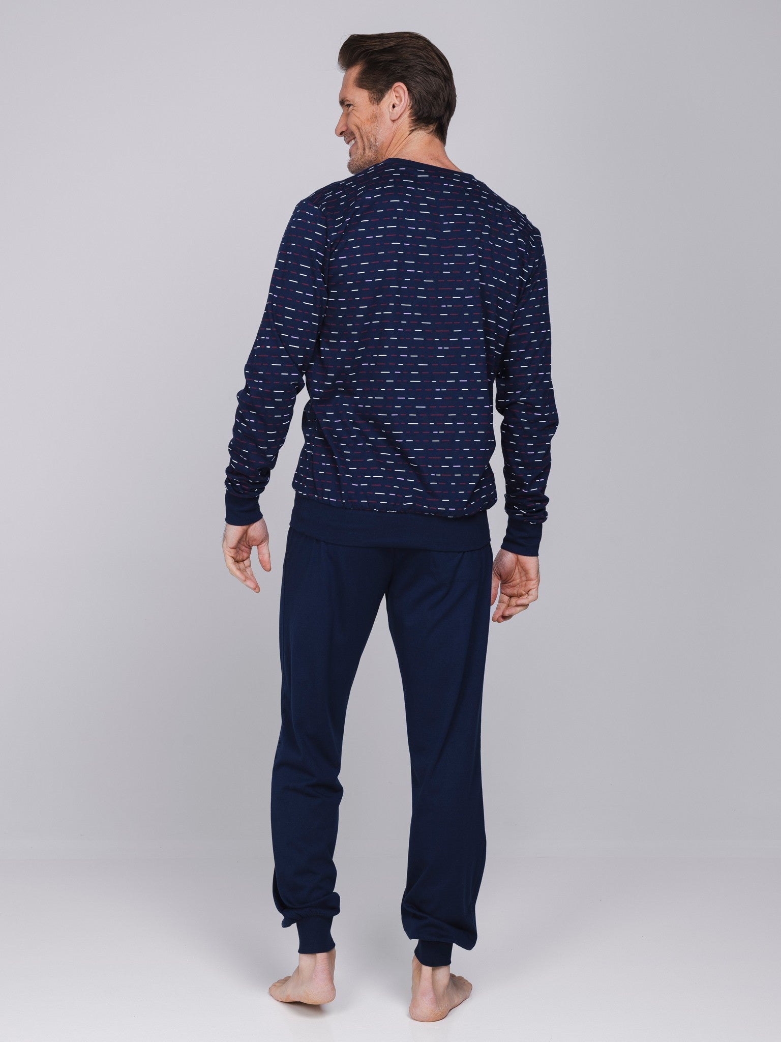 pastunette-northern-nights-pyjama-herren-dunkelblau-baumwolle-2 image 4