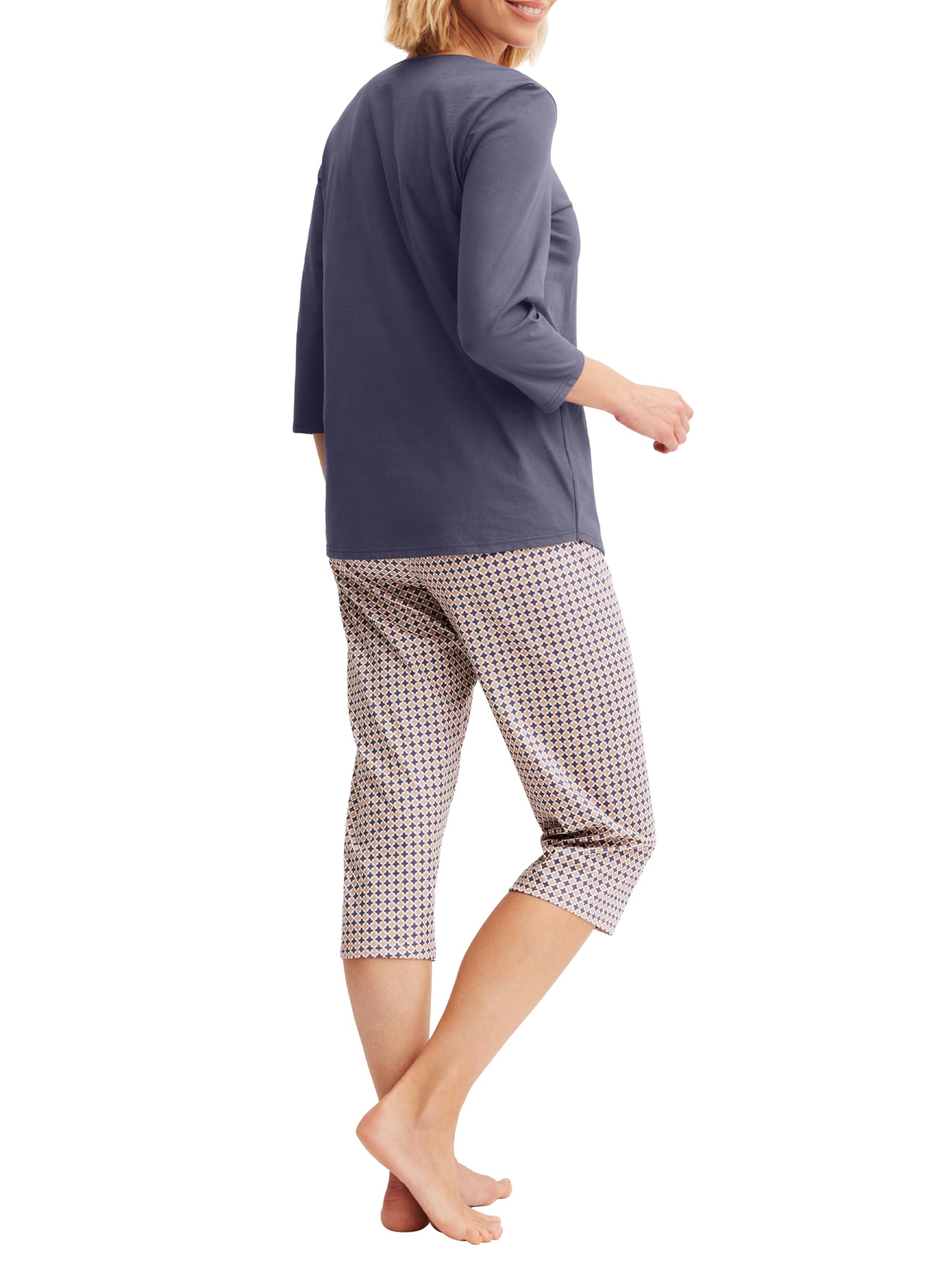 calida-blooming-nights-3-4-pyjama-damen-44-46-baumwolle image 4