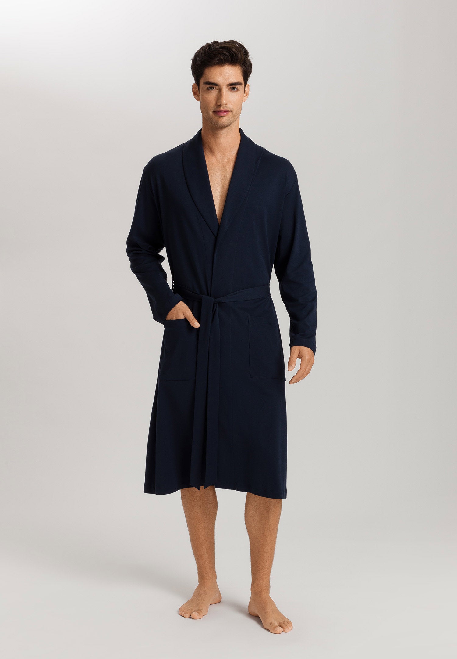 hanro-night-and-day-bademantel-075755-deep-navy-baumwolle image 2