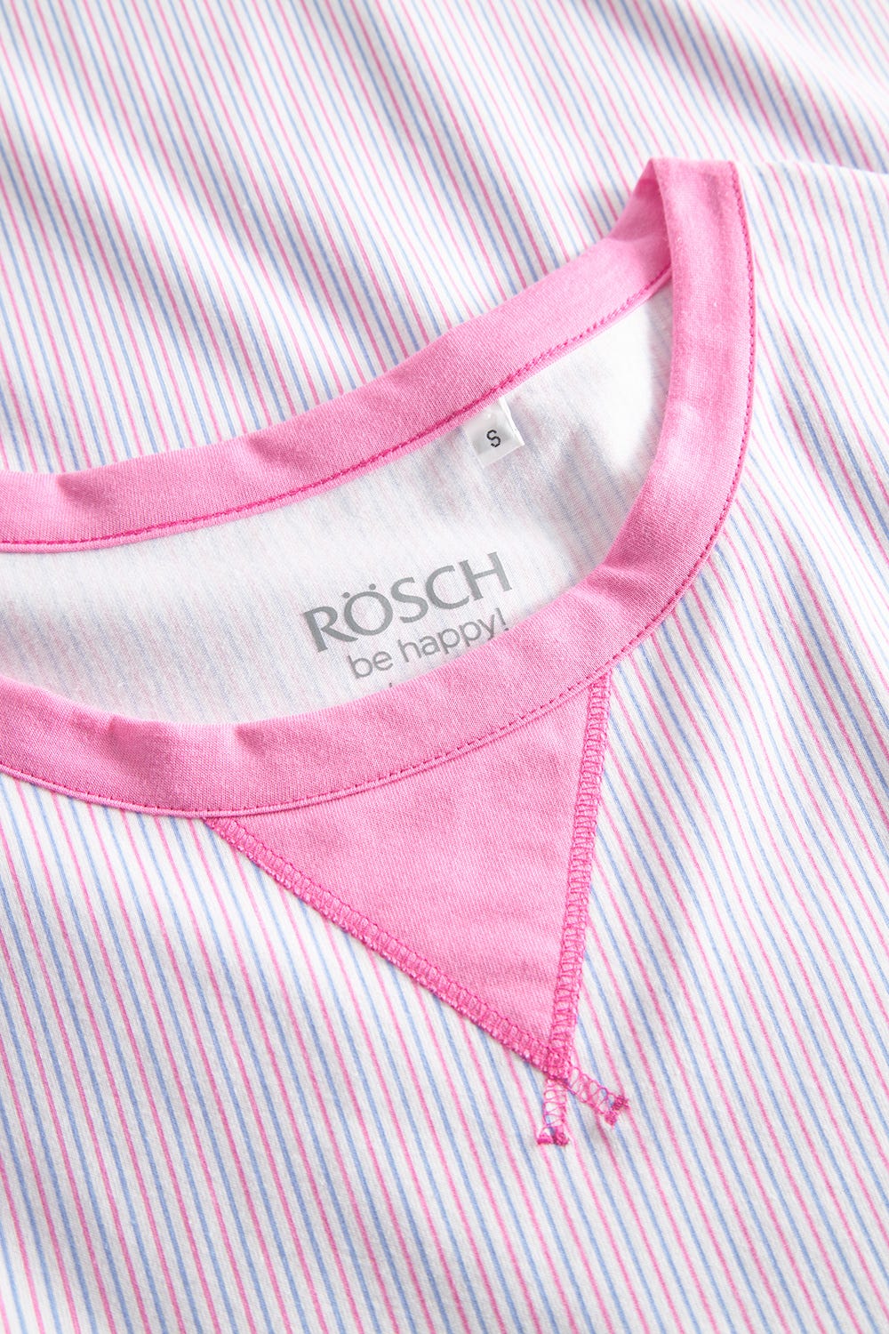 r-sch-be-happy-nachthemd-rosa-kurzarm-streifen-v-ausschnitt image 4