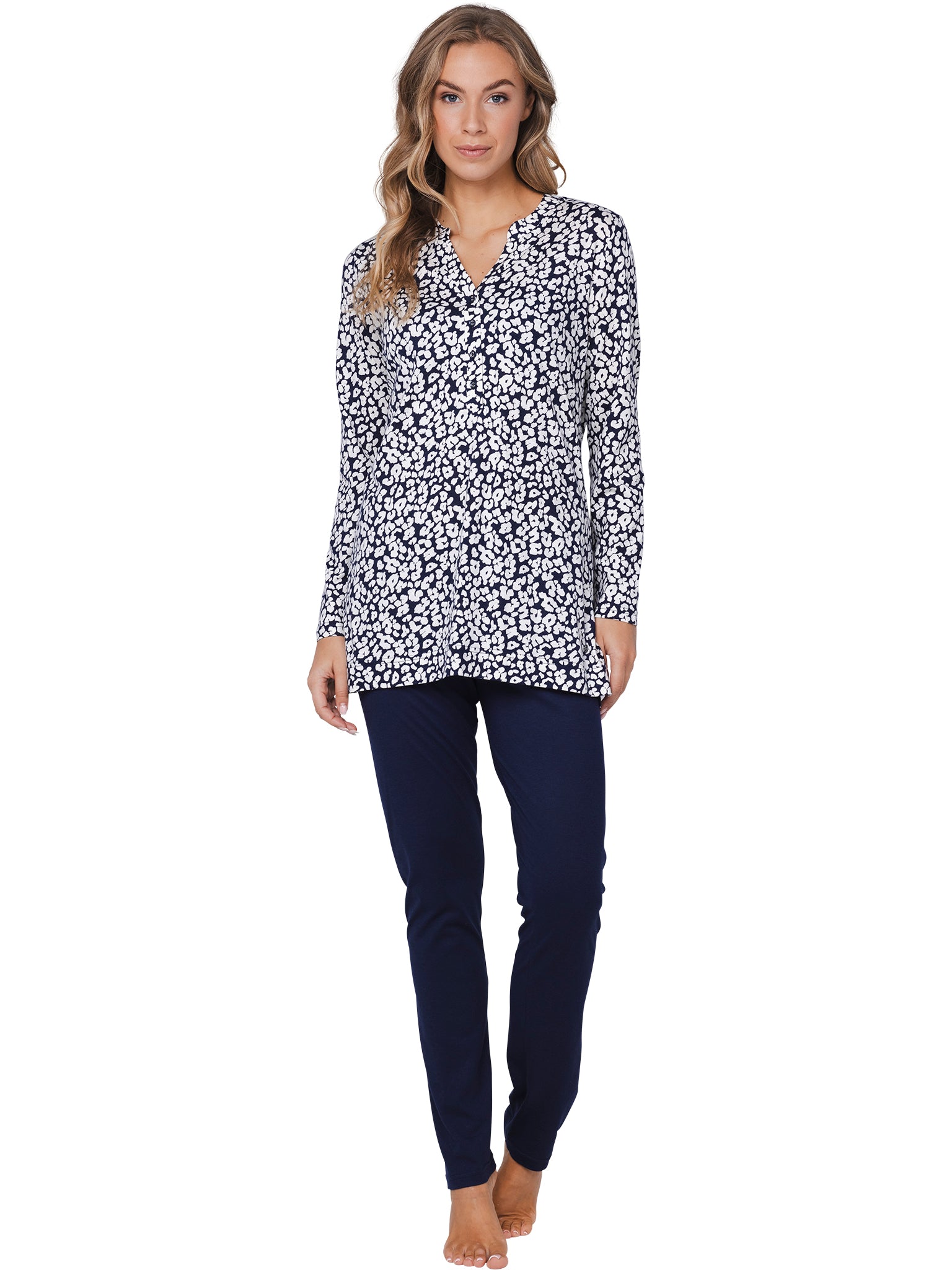 pastunette-premium-grace-pyjama-blau-animalprint image 3