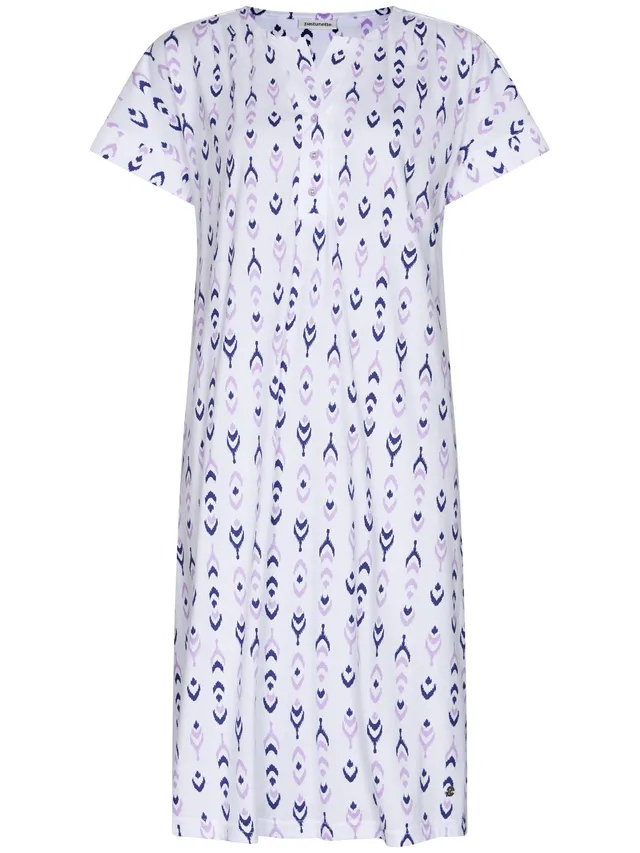 pastunette-purple-haze-nachthemd-wei-lila-kurzarm image 1