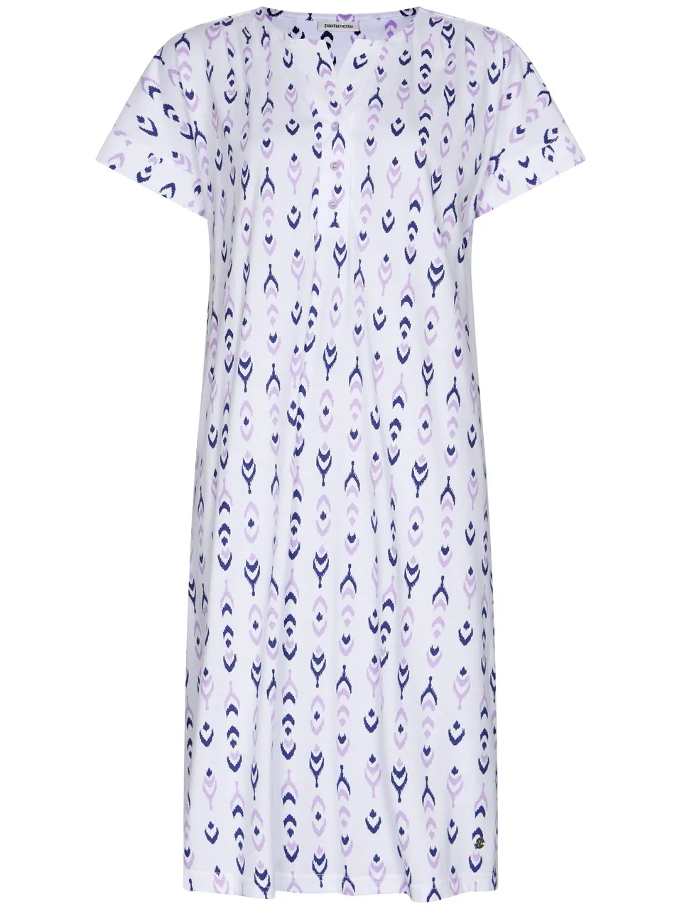 pastunette-purple-haze-nachthemd-wei-lila-kurzarm image 1