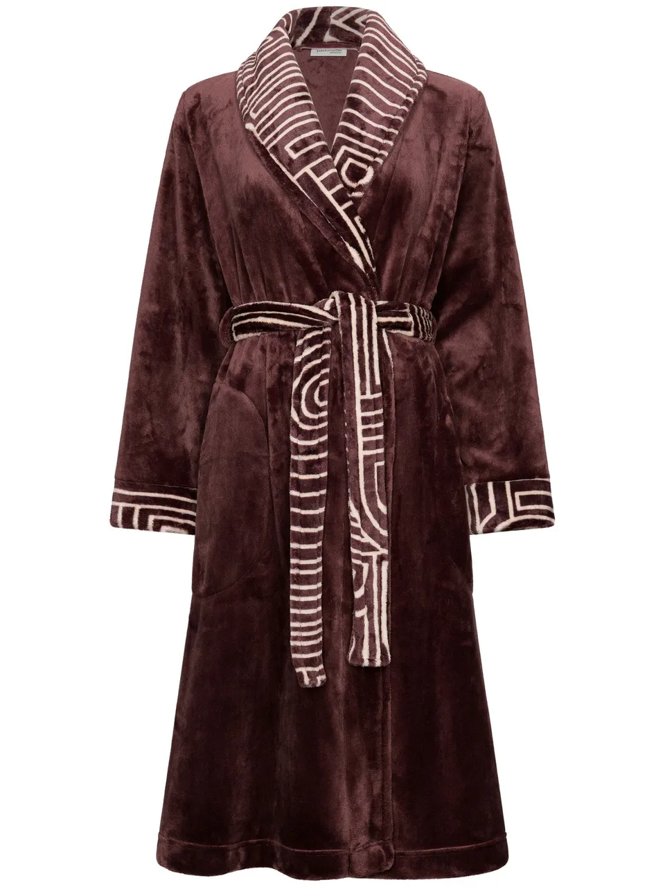 pastunette-premium-lunar-lines-bademantel-lila-recycelt-fleece image 1