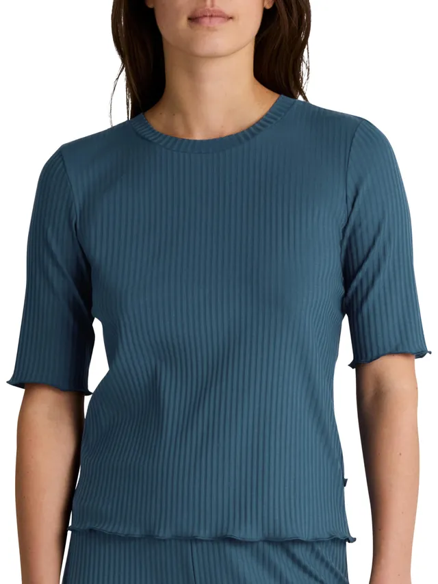 calida-favourites-lounge-t-shirt-damen-baumwoll-ripp-figurnah-basic image 1