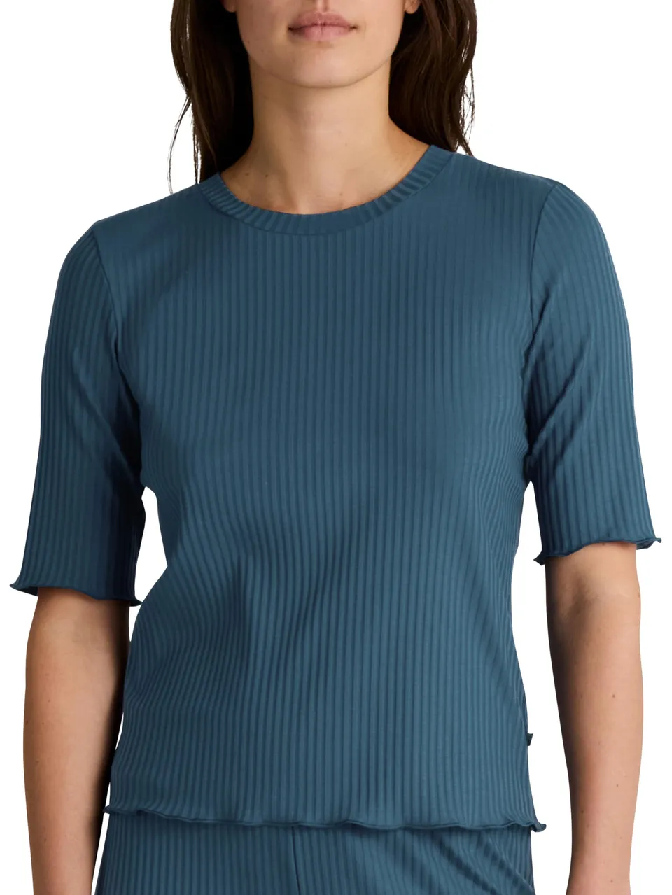 calida-favourites-lounge-t-shirt-damen-baumwoll-ripp-figurnah-basic image 1