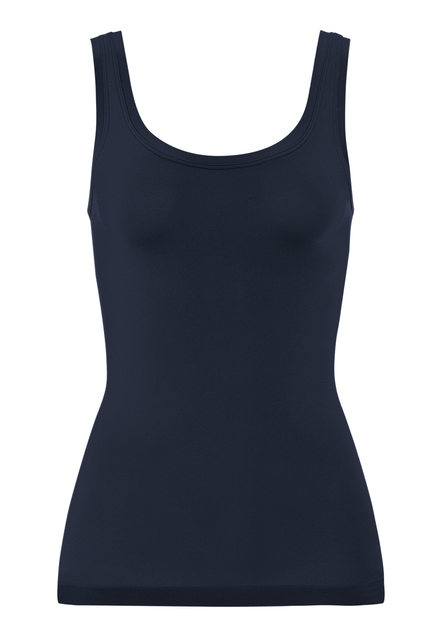 hanro-touch-feeling-tank-top-deep-navy-microfaser image 1
