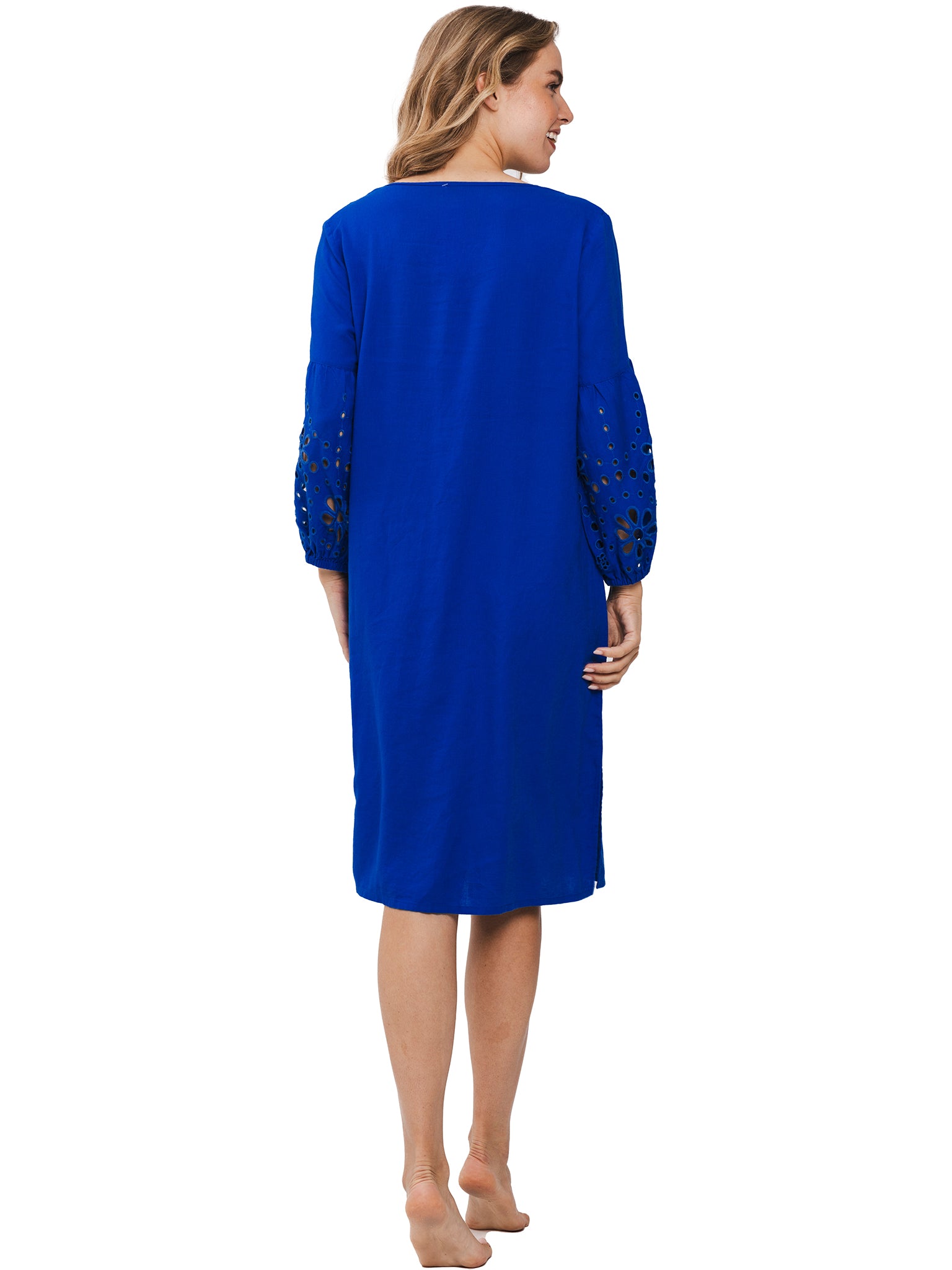 pastunette-cobalt-sea-kleid-blau-leinen-strandkleid image 3