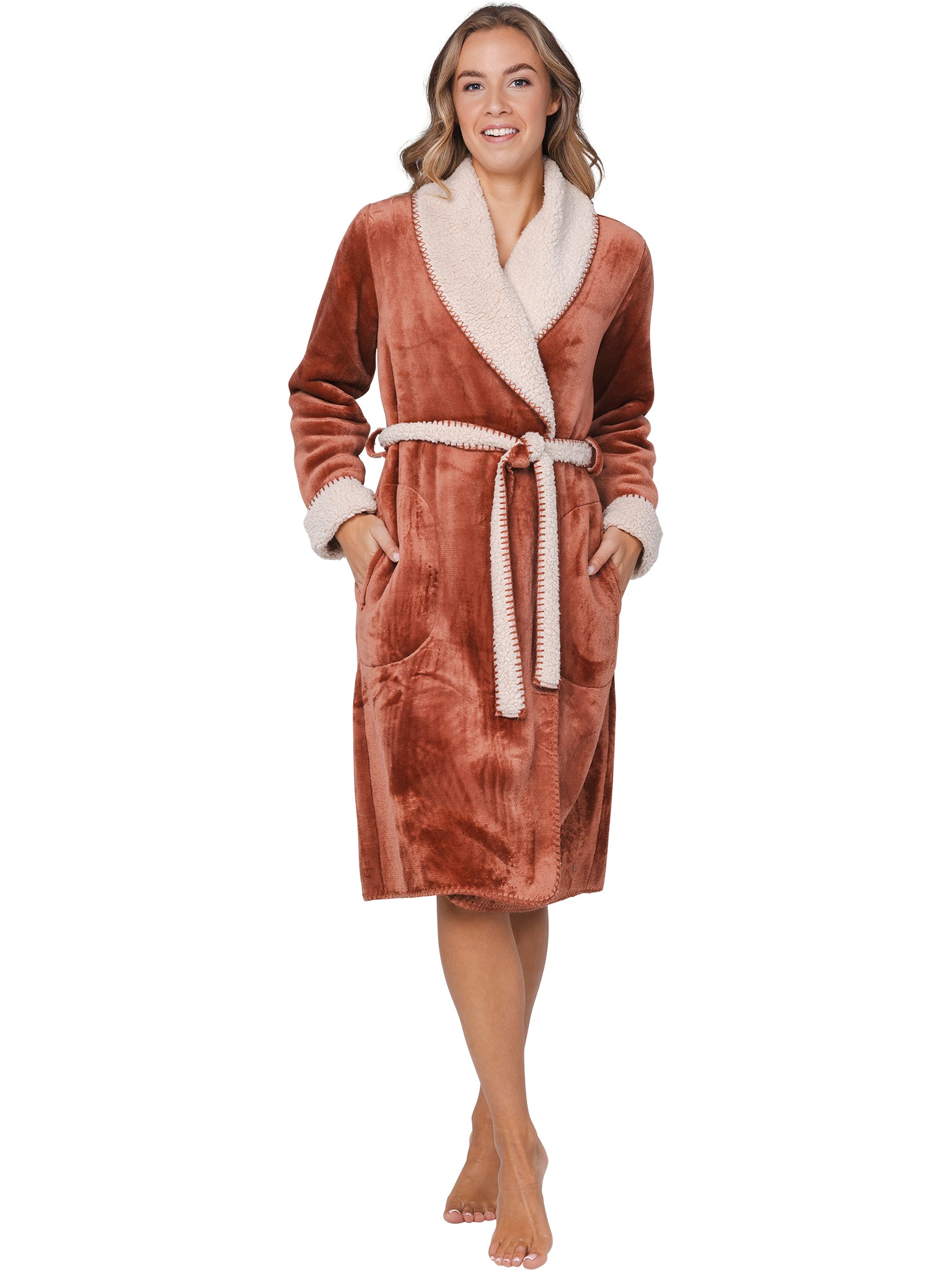 pastunette-premium-eternal-bademantel-braun-fleece-damen image 3