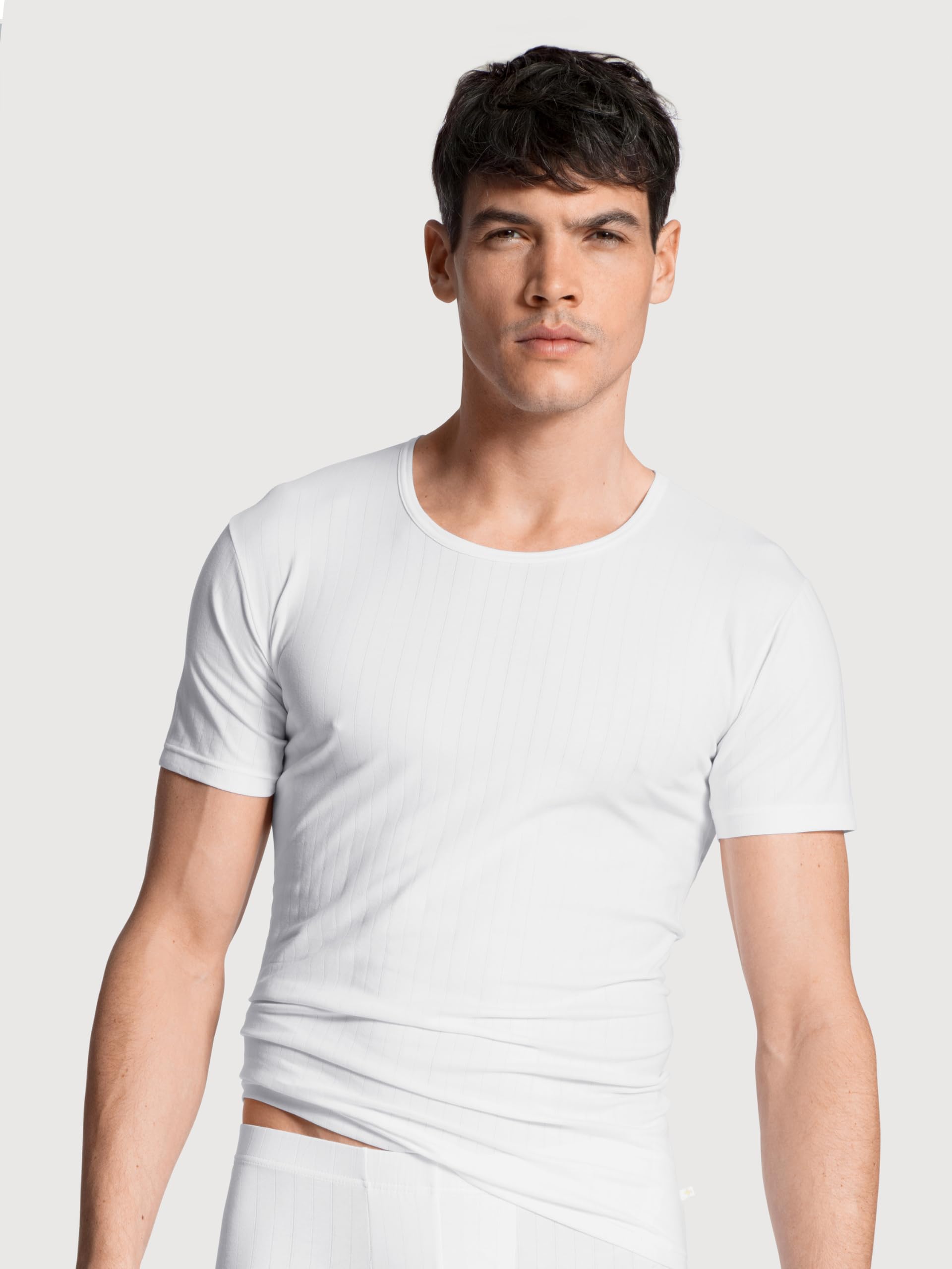 calida-pure-style-t-shirt-herren-schwarz-pima-baumwolle image 2
