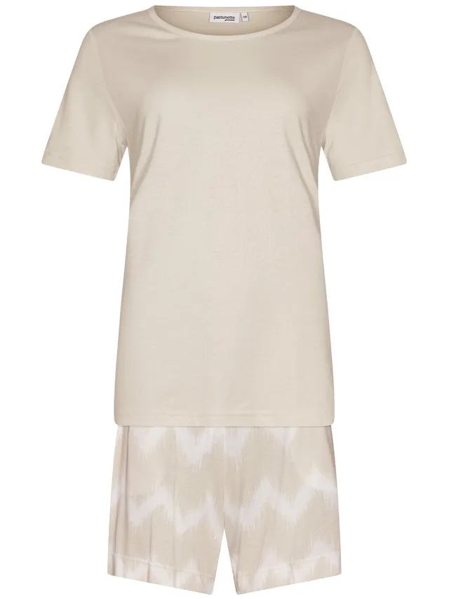 pastunette-premium-sketchy-waves-shortama-beige-baumwolle image 1