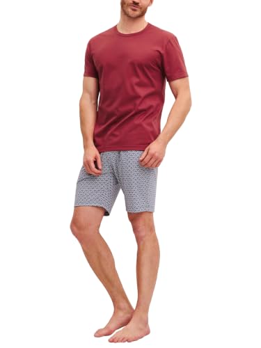 calida-cotton-special-kurz-pyjama-herren-garnet image 6