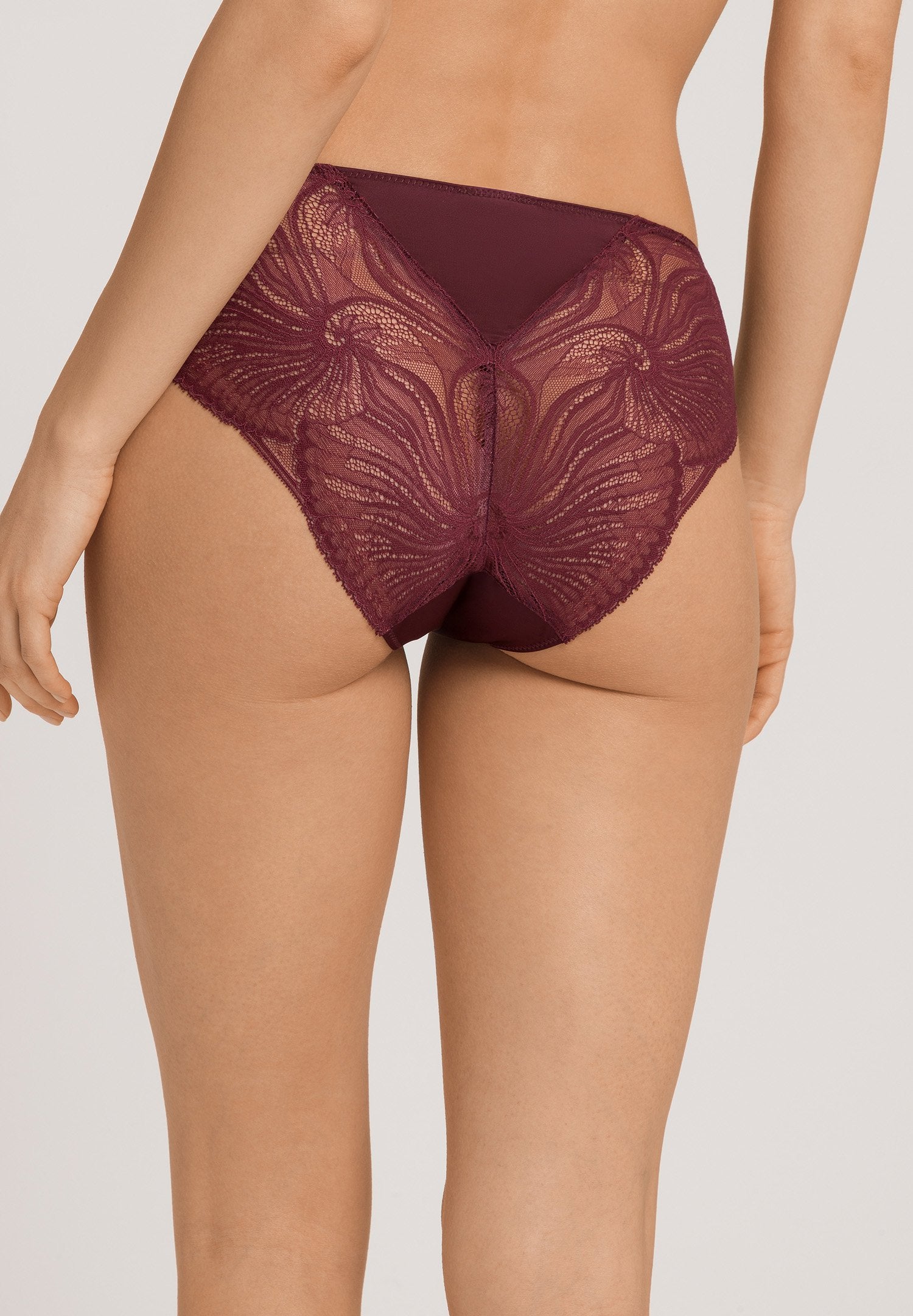 hanro-lilith-midi-briefs-slip-vivid-brown-spitze-damen image 4
