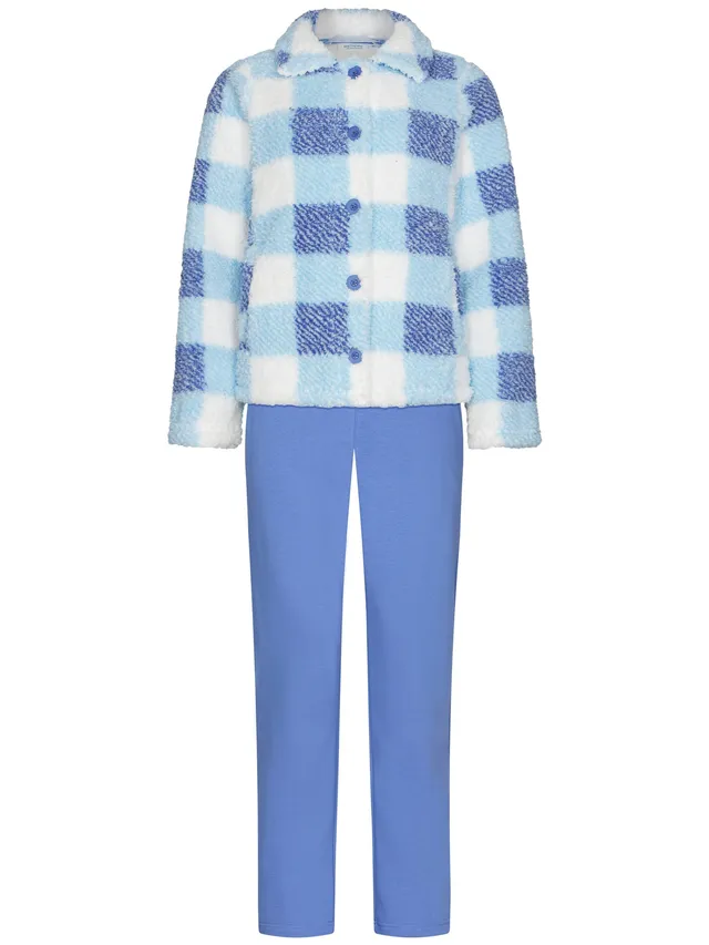 pastunette-rebelle-frozen-sky-hausanzug-blau-kariert-fleece image 1