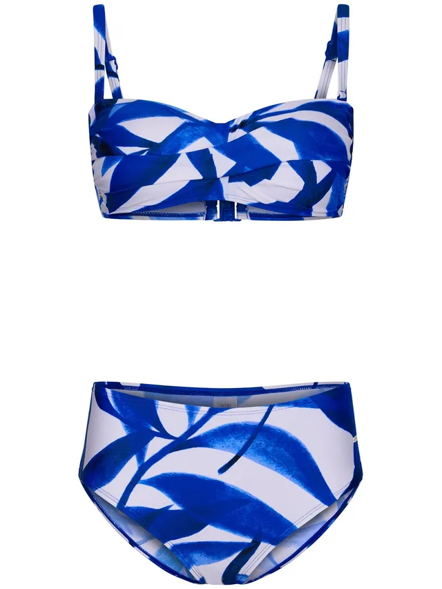 pastunette-cobalt-leaves-bikini-blau-bl-tter-print image 1