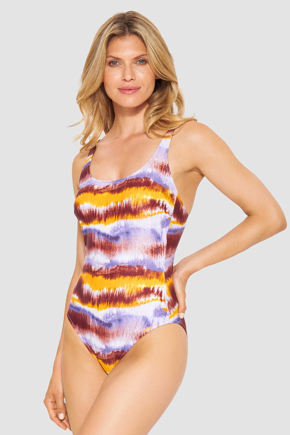r-sch-be-happy-badeanzug-schwimmer-tie-dye-mit-spacer-cups image 1