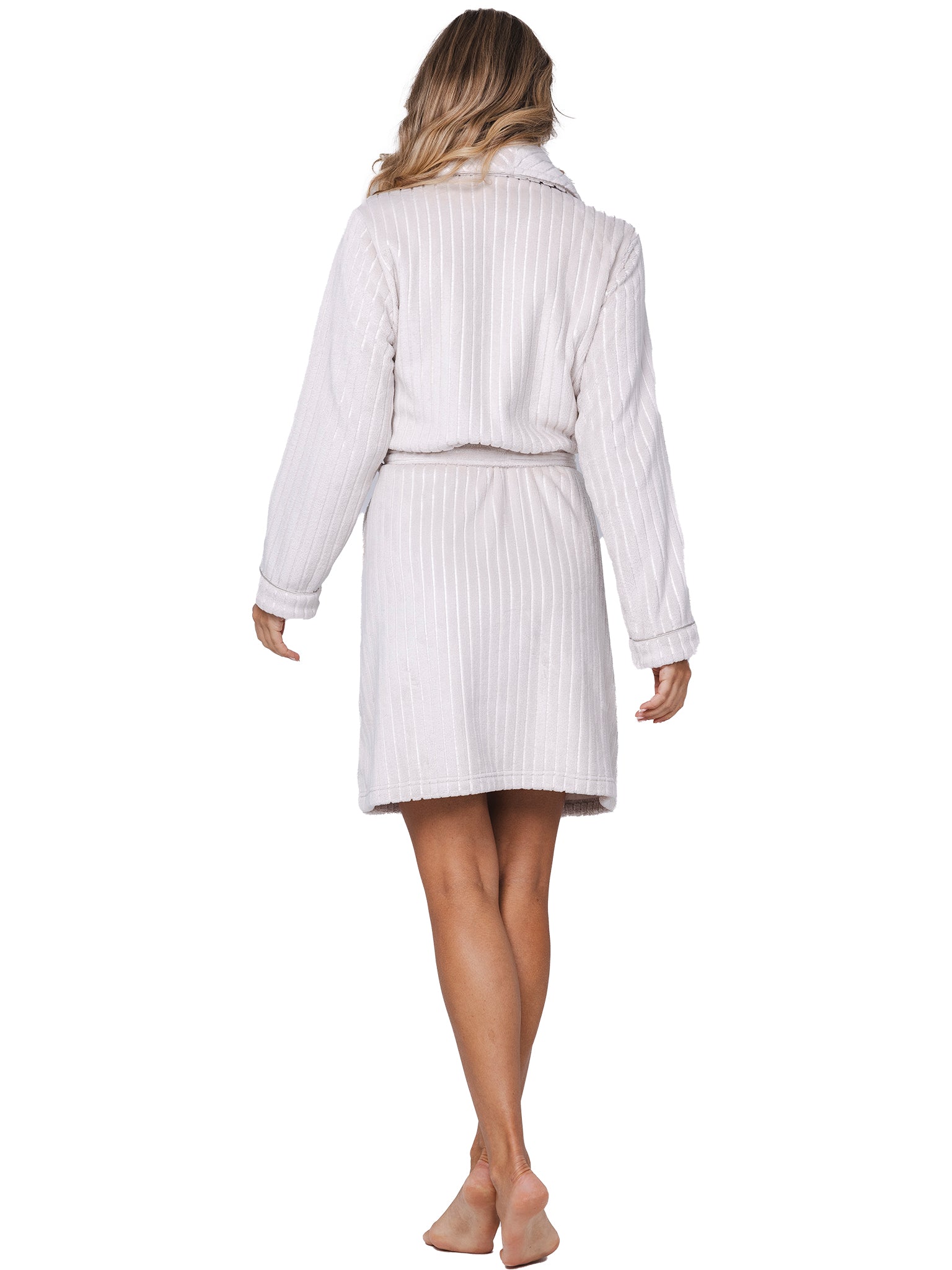 pastunette-premium-grace-bademantel-beige-gestreift-fleece image 4