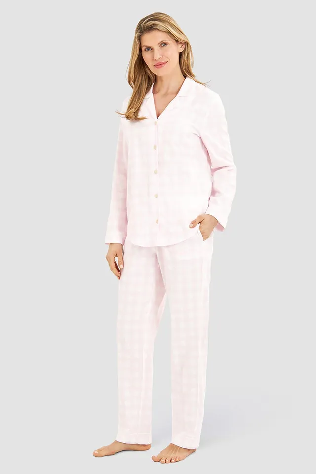 r-sch-be-happy-pyjama-lang-rosa-baumwollflanell image 1