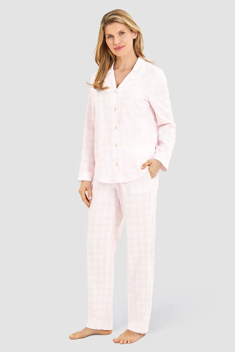 r-sch-be-happy-pyjama-lang-rosa-baumwollflanell image 1