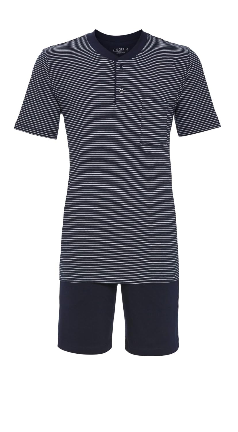 ringella-women-men-herren-shorty-kurzpyjama-knopfleiste-baumwolle image 1