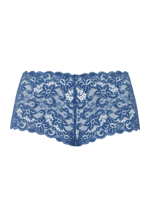 hanro-moments-full-brief-slip-true-navy-spitze image 1