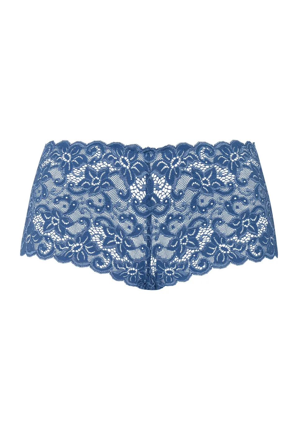 hanro-moments-full-brief-slip-true-navy-spitze image 1