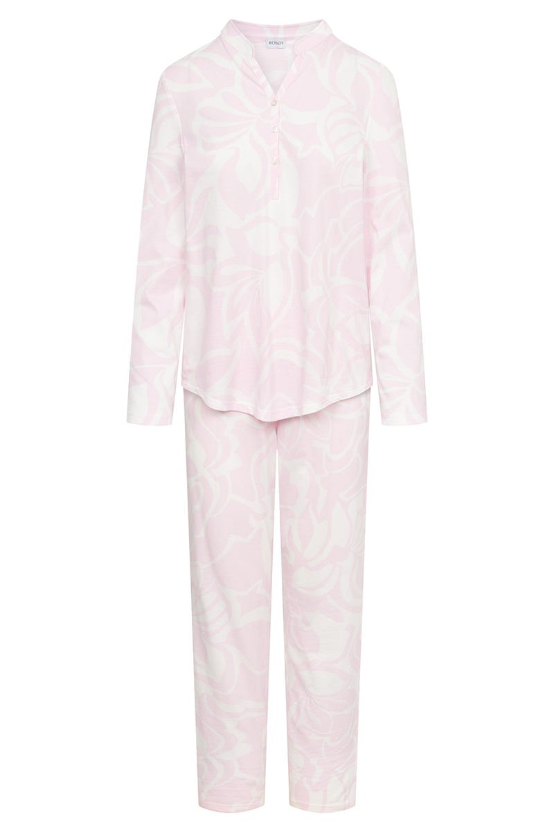 r-sch-be-happy-pyjama-lang-rosa-schlafanzug-knopfleiste image 2