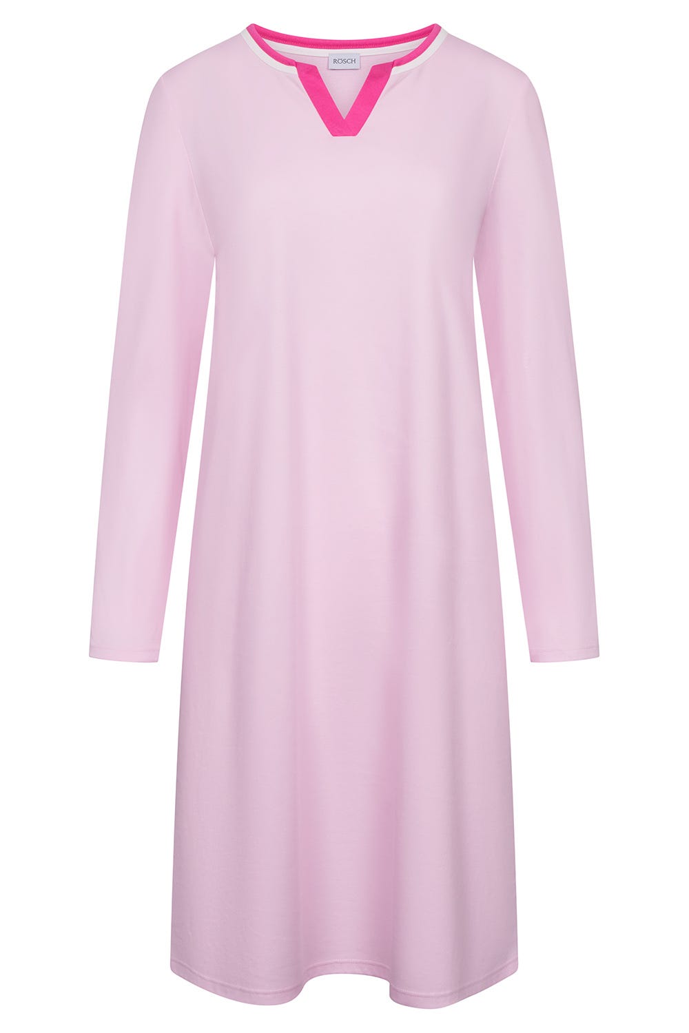 r-sch-be-happy-damen-nachthemd-knielang-rosa-baumwolle image 2
