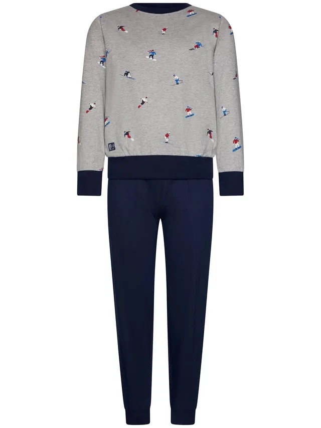 pastunette-aspen-ski-pyjama-grau-jungen-langarm image 1