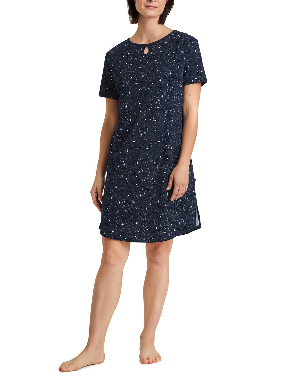 calida-sweet-dreams-kurzarm-nachthemd-damen-95cm-baumwolle image 1
