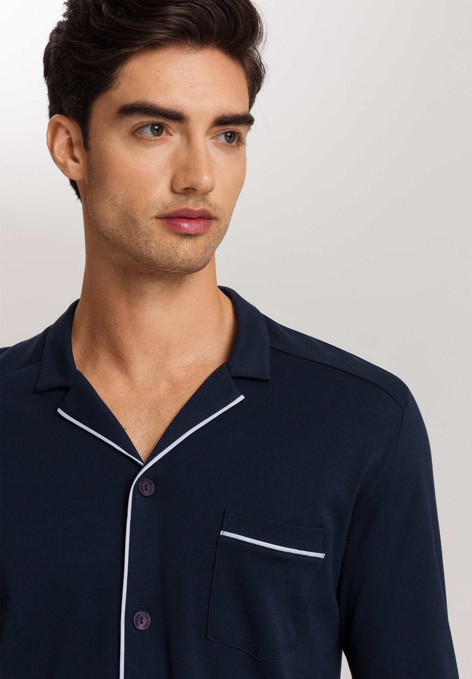 hanro-night-day-pyjama-deep-navy-baumwolle-langarm-herren image 5
