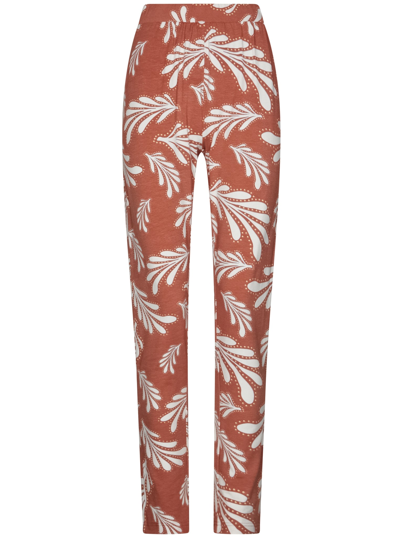 pastunette-tender-pyjama-braun-bl-tterprint-aus-baumwolle image 2