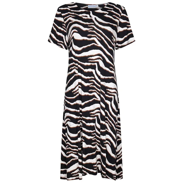 pastunette-beach-kleid-zebra-strandkleid-schwarz image 1