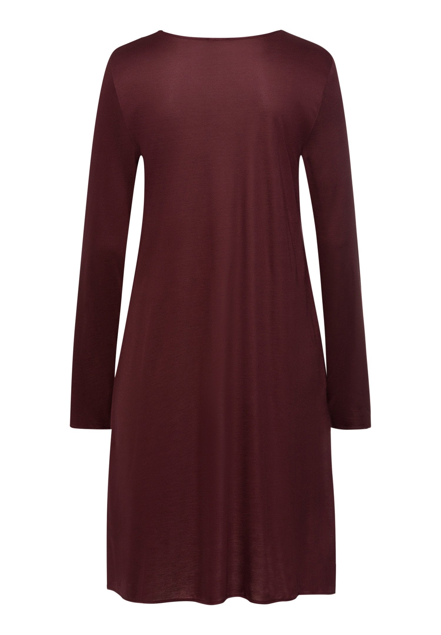 hanro-lilith-nachthemd-langarm-vivid-brown-spitze-tencel image 3