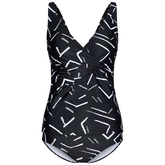 pastunette-beach-white-stripes-tankini-schwarz-gestreift image 1