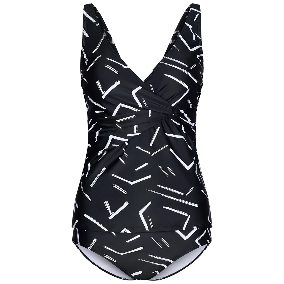 pastunette-beach-white-stripes-tankini-schwarz-gestreift image 1