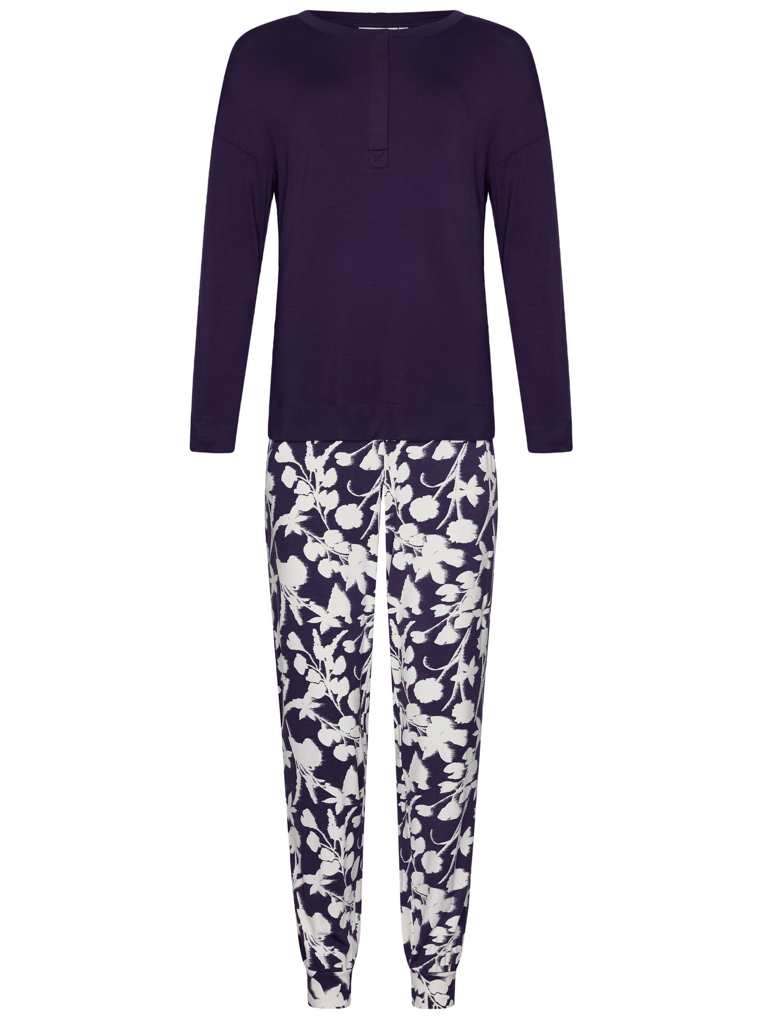 pastunette-premium-dark-orchid-pyjama-lila-ecovero-langarm image 1