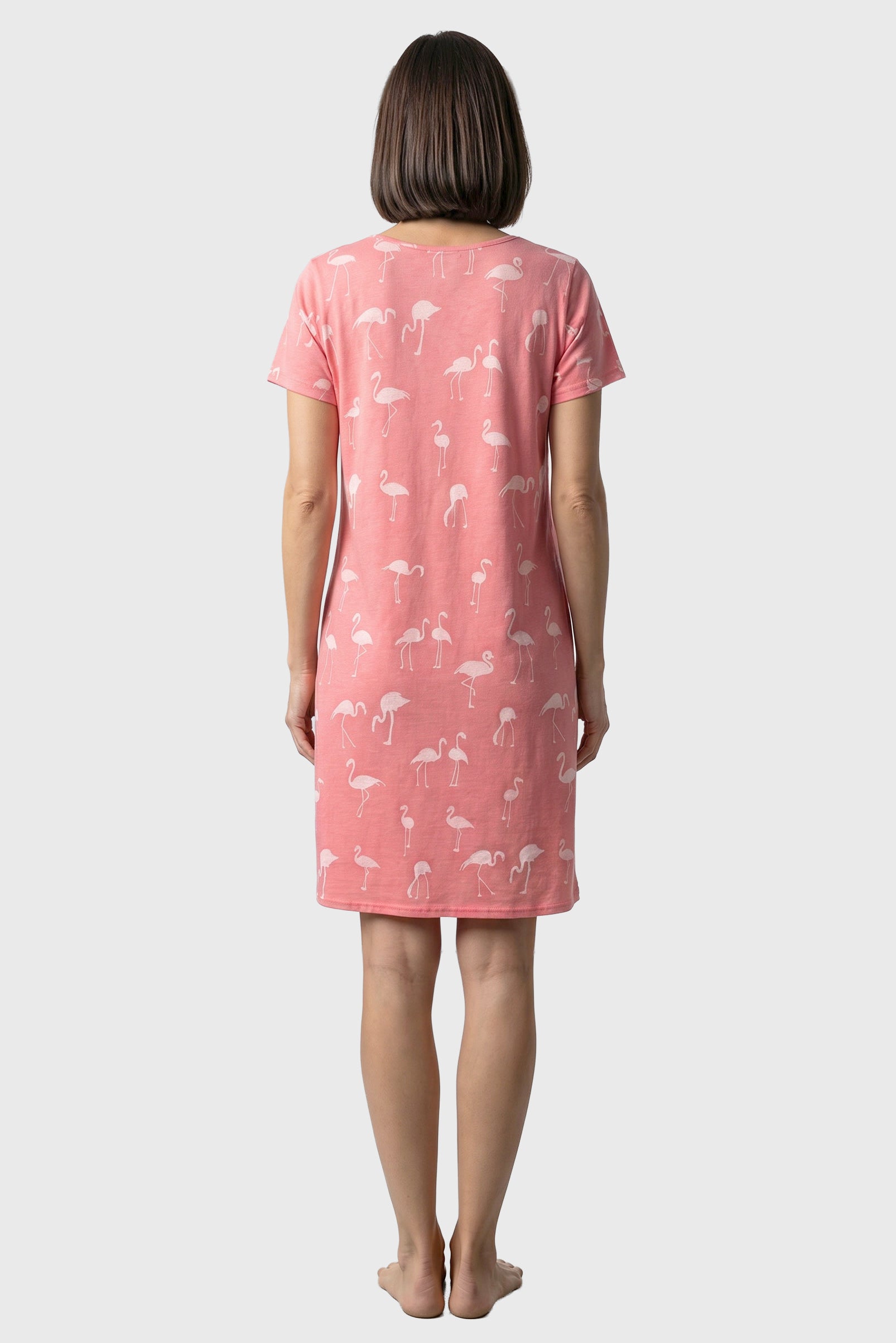 r-sch-be-happy-nachthemd-knielang-flamingo-druck-rosa-baumwolle image 3