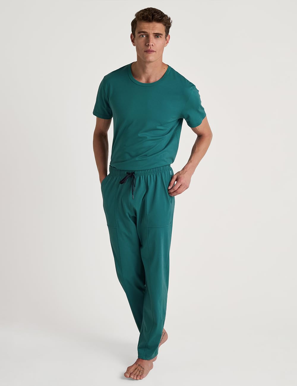 calida-remix-basic-sleep-schlafhose-herren-baumwolle-niagara-blue image 3