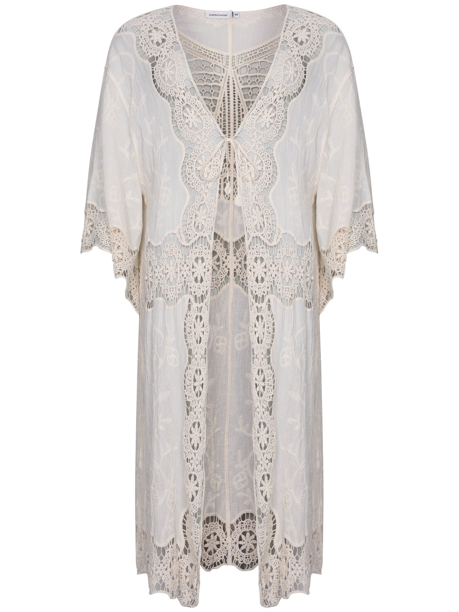 pastunette-safari-cover-up-strandkleid-baumwolle-ecru-one-size image 1