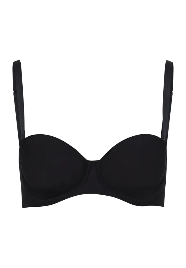 hanro-allure-padded-bandeau-bra-bh-schwarz-b-gel image 1